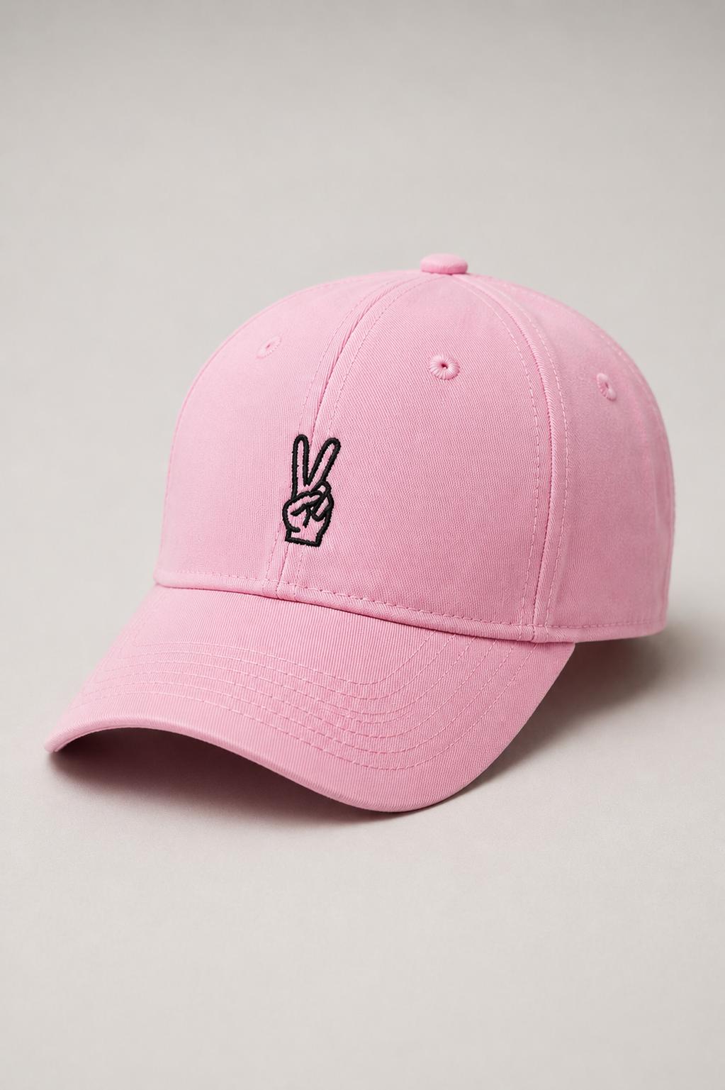 Casquette Rose Signe Peace